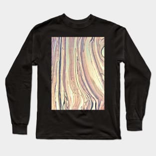 PINK GREY PURPLE MAUVE PEACH MARBLE GLITTER AND GOLD Long Sleeve T-Shirt